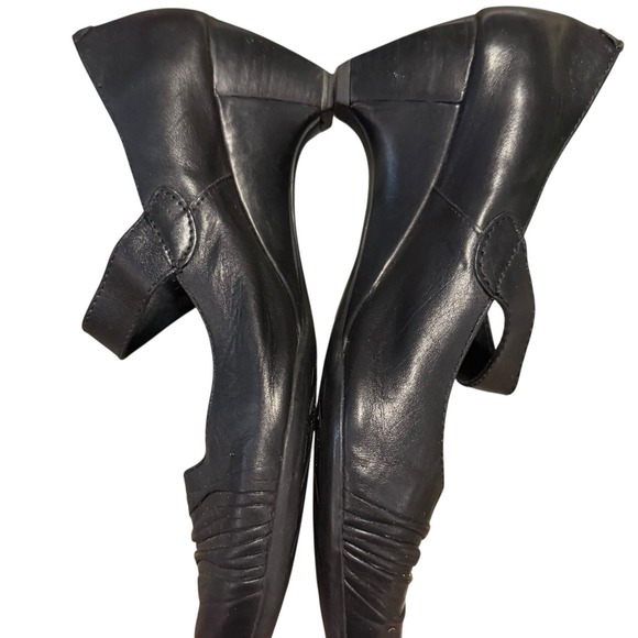 Pikolinos Mary Jane Pump Womens Size 39 US 8 Black Leather Wedge Heel Dress Shoe - Picture 9 of 13